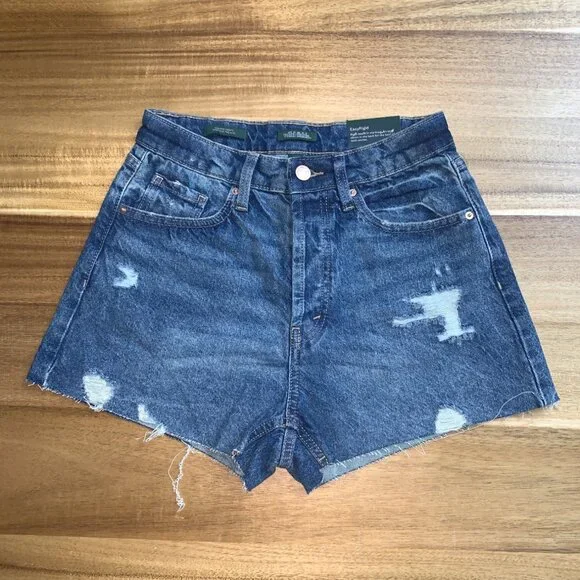 Wild Fable Juniors Teens High-Rise Distressed Cut-Off Denim Shorts Size 2/XS - Picture 7 of 12